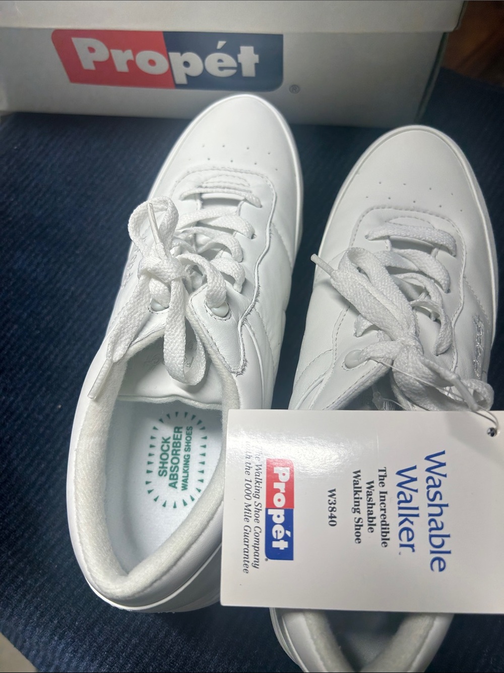 Washable Walker Women’s White Leather Sneakers by Propet